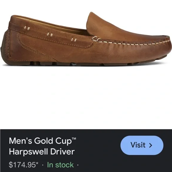 Sperry Gold Cup Men’s 10.5M Leather Loafers Black Brown Driver Moccasins Gold Cup Loafer Leather Upper Casual Shoes for Men for sale  main image 4